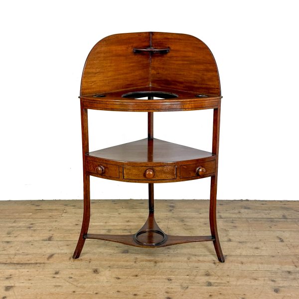 M-6440 Antique Mahogany Corner Washstand (2)