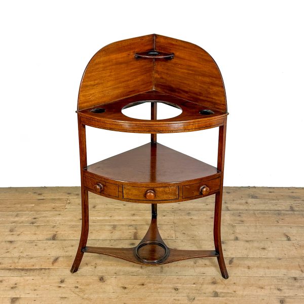M-6440 Antique Mahogany Corner Washstand (3)