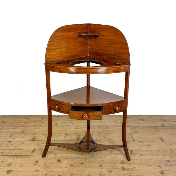 M-6440 Antique Mahogany Corner Washstand (4)