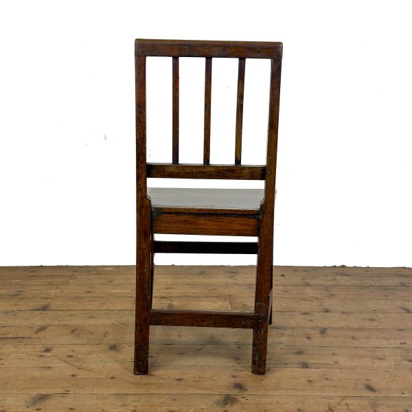 M-6743a Antique Set of Four Harlequin Oak Dining Chairs (10)