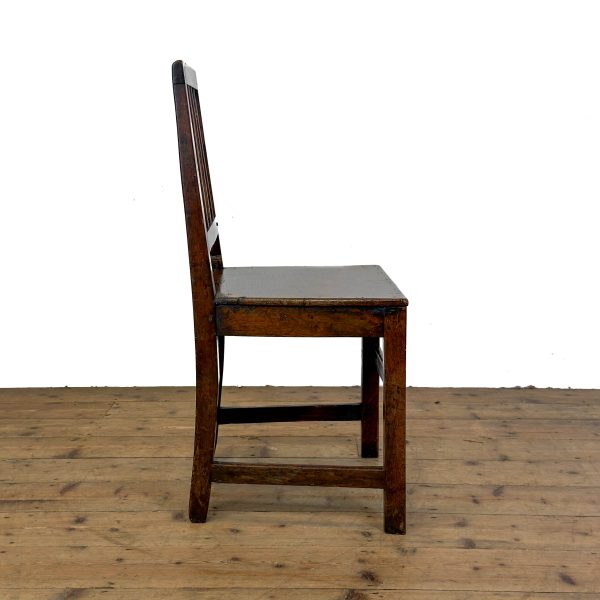 M-6743a Antique Set of Four Harlequin Oak Dining Chairs (11)