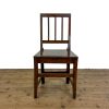 M-6743a Antique Set of Four Harlequin Oak Dining Chairs (8)