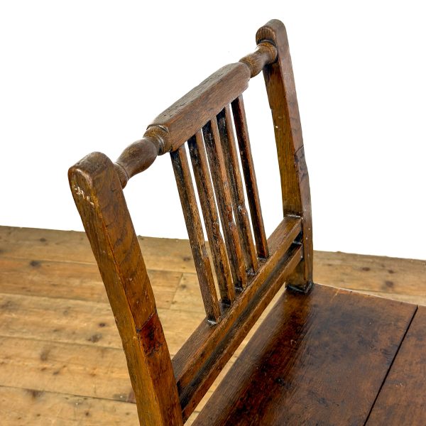 M-6743b Antique Set of Three Welsh Oak Farmhouse Chairs (15)