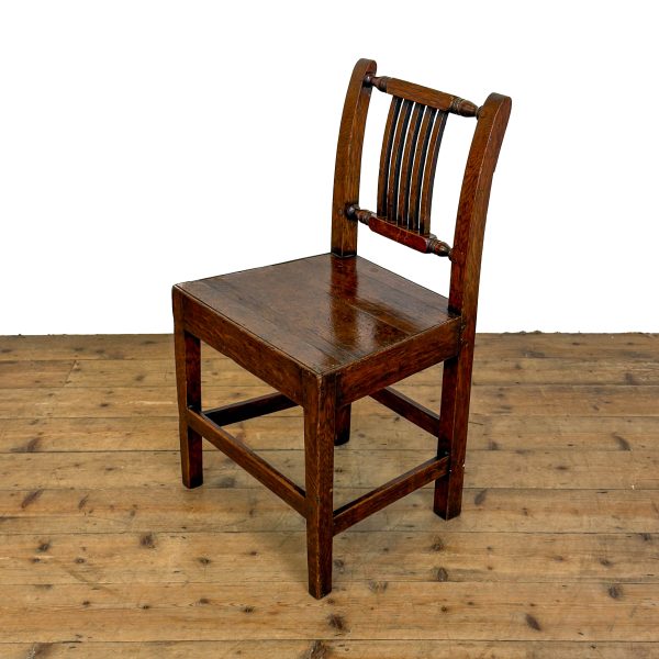 M-6743b Antique Set of Three Welsh Oak Farmhouse Chairs (16)