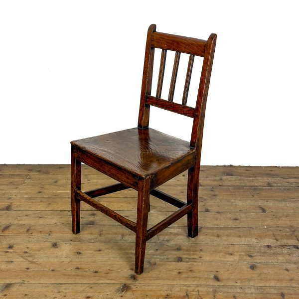M-6743b Antique Set of Three Welsh Oak Farmhouse Chairs (18)