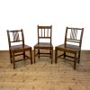 M-6743b Antique Set of Three Welsh Oak Farmhouse Chairs (21)