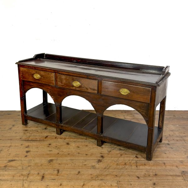 M-6912B Antique 19th Century Oak Dresser Base (7)