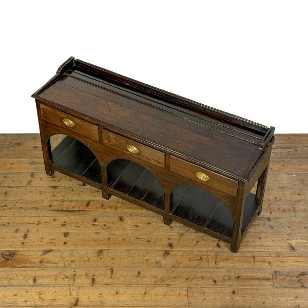 M-6912B Antique 19th Century Oak Dresser Base (8)