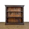 M-6923 Antique Carved Oak Open Bookcase (1)