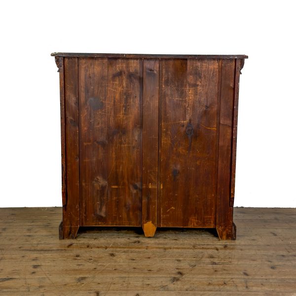 M-6923 Antique Carved Oak Open Bookcase (6)