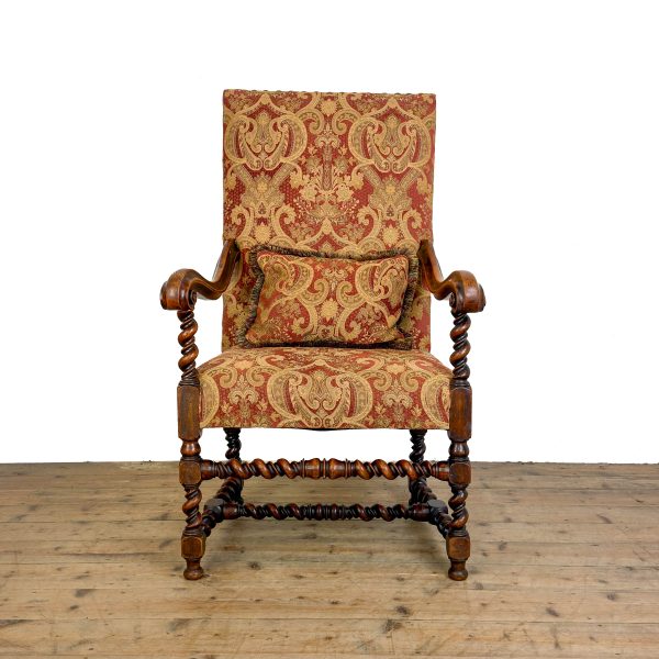 M-6952 Antique Walnut Elbow Chair (01)