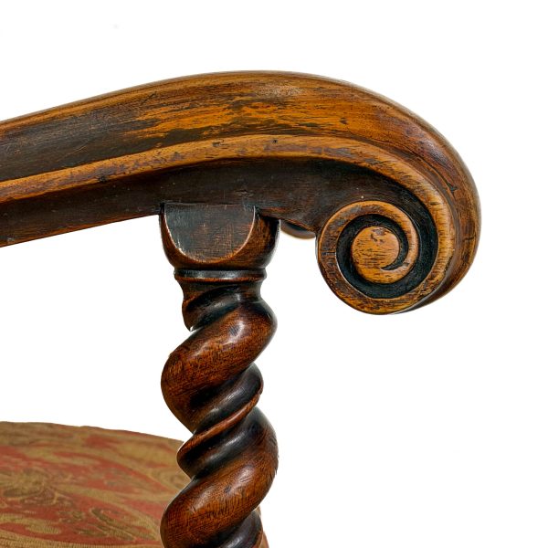 M-6952 Antique Walnut Elbow Chair (6)