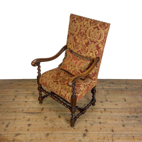 M-6952 Antique Walnut Elbow Chair (8)