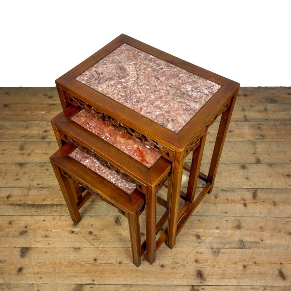 M-6953 Vintage Oriental Inspired Nest of Tables (3)