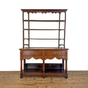 M-6957B Antique Small Oak Welsh Dresser (2)