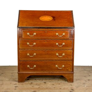 M-6960 Antique Edwardian Small Mahogany Bureau (10)