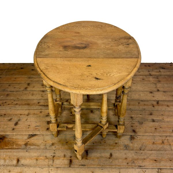M-6970A Antique Stripped Oak Gateleg Table (10)