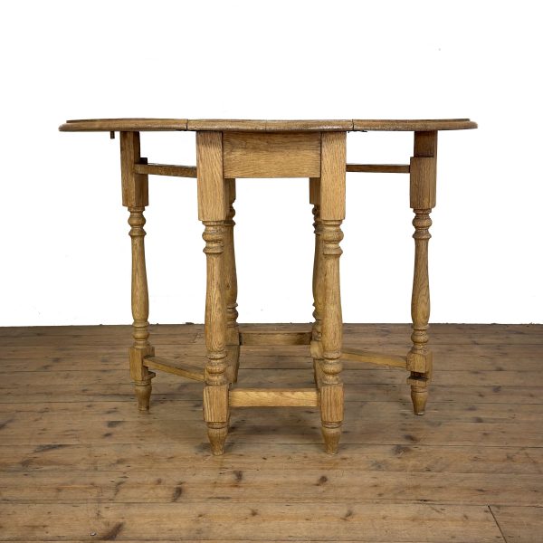 M-6970A Antique Stripped Oak Gateleg Table (8)