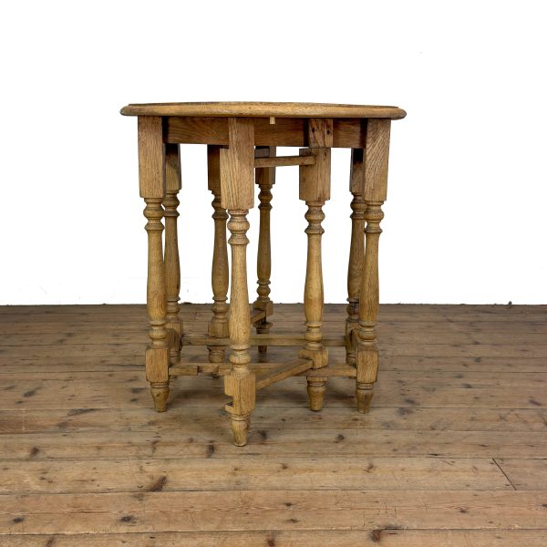 M-6970A Antique Stripped Oak Gateleg Table (9)