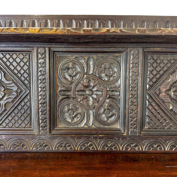 M-6971 Victorian Carved Oak Sideboard (1)