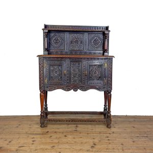 Antique Victorian Carved Oak Sideboard