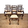 M-6975 Set of Six Gillows Mahogany Chippendale Style Di