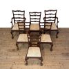 M-6975 Set of Six Gillows Mahogany Chippendale Style Di (3)