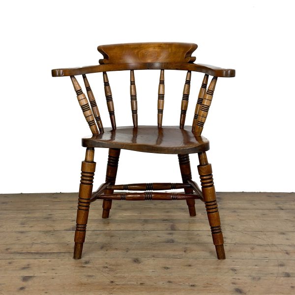 M-6978 Antique Smoker’s Bow Captain’s Chair (3)