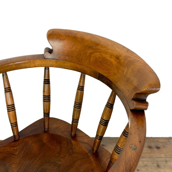 M-6978 Antique Smoker’s Bow Captain’s Chair (7)