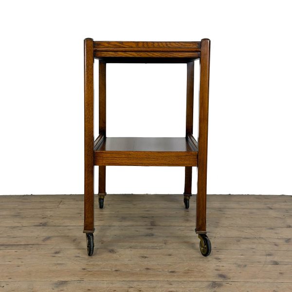 M-6982 Vintage Oak Drinks Trolley (4)
