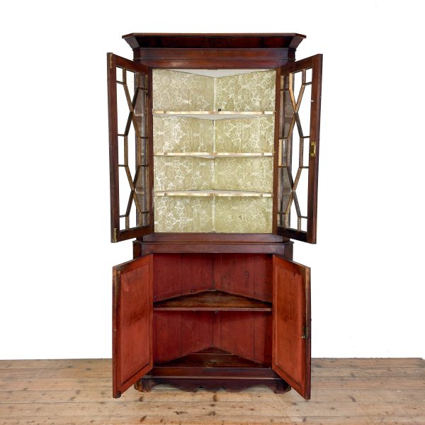 M-7012 Antique Mahogany Corner Cupboard (4)