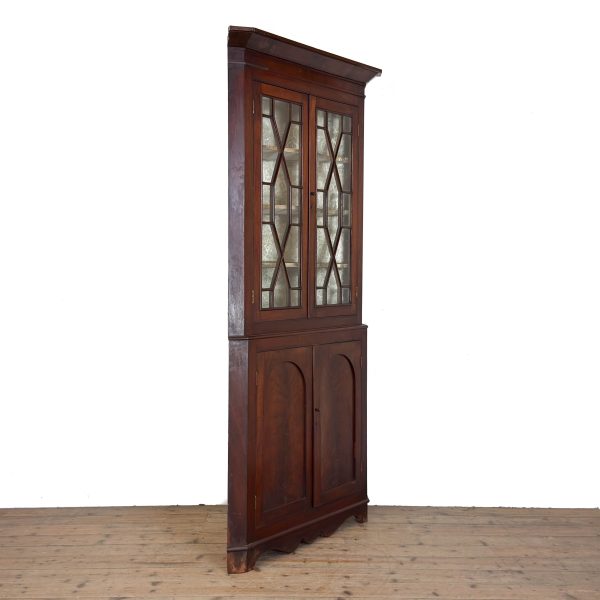 M-7012 Antique Mahogany Corner Cupboard (8)