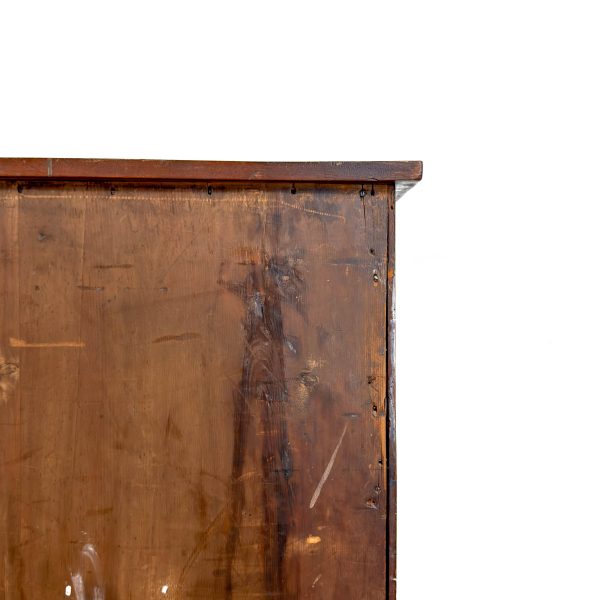 M-S026 Antique Serpentine Mahogany Chest of Drawers (4)