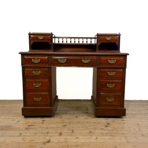 M-6303 Antique Victorian Mahogany Pedestal Desk by Hobbs & Co. 2