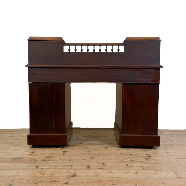 M-6303 Antique Victorian Mahogany Pedestal Desk by Hobbs & Co. 4