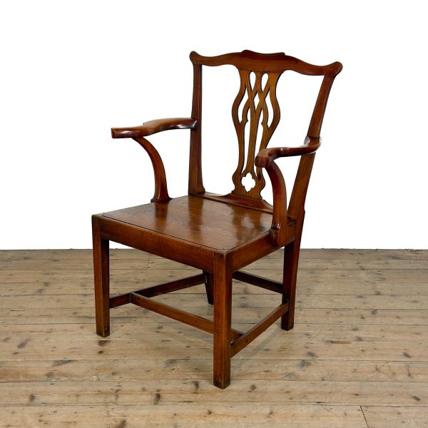 M-6950 Antique Fruitwood Chippendale Style Armchair (2)