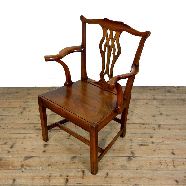 M-6950 Antique Fruitwood Chippendale Style Armchair (3)