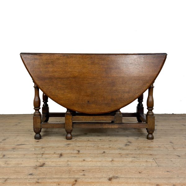 M-6988 Antique Large 18th Century Oak Gateleg Table (4)