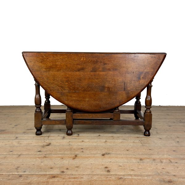 M-6988 Antique Large 18th Century Oak Gateleg Table (6)