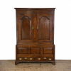 M-6989 Antique 18th Century Oak Livery Cupboard Wardrobe (1)