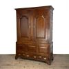 M-6989 Antique 18th Century Oak Livery Cupboard Wardrobe (3)