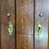 M-6989 Antique 18th Century Oak Livery Cupboard Wardrobe (6)