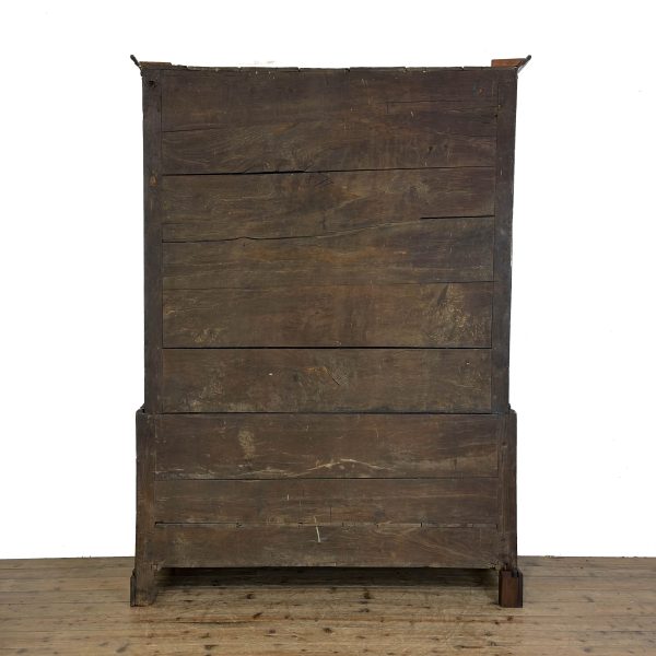 M-6989 Antique 18th Century Oak Livery Cupboard Wardrobe (8)