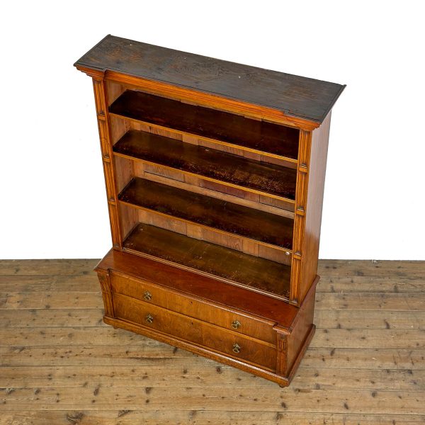 M-6993 Antique Walnut Open Bookcase (1)