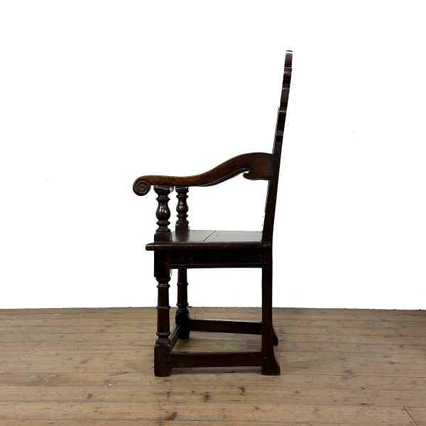 M-6996 Antique Pair of Wainscot Chairs (7)