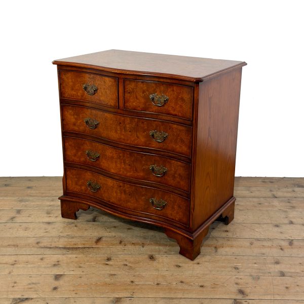 M-6998 Georgian Style Elm Serpentine Chest of Drawers (3)