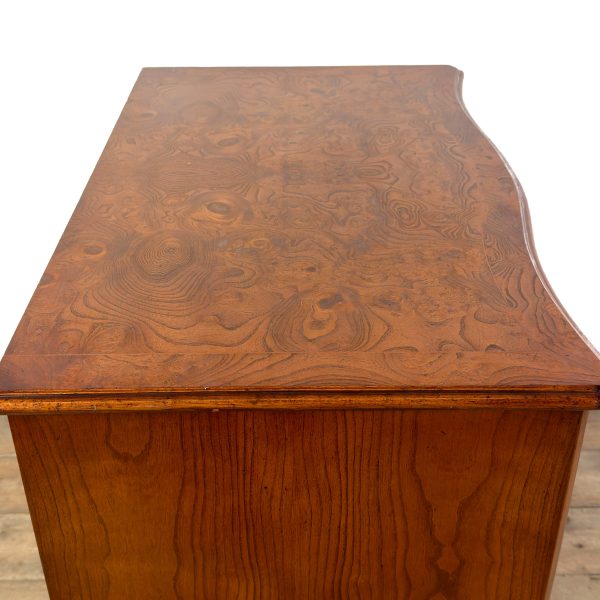 M-6998 Georgian Style Elm Serpentine Chest of Drawers (8)