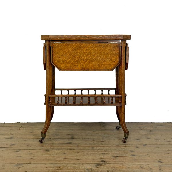 M-7000 Edwardian Oak Two Tier Trolley Side Table (2)