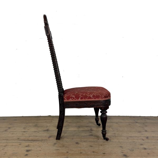 M-7002 Antique 19th Century Carved Anglo Indian Chair (1)