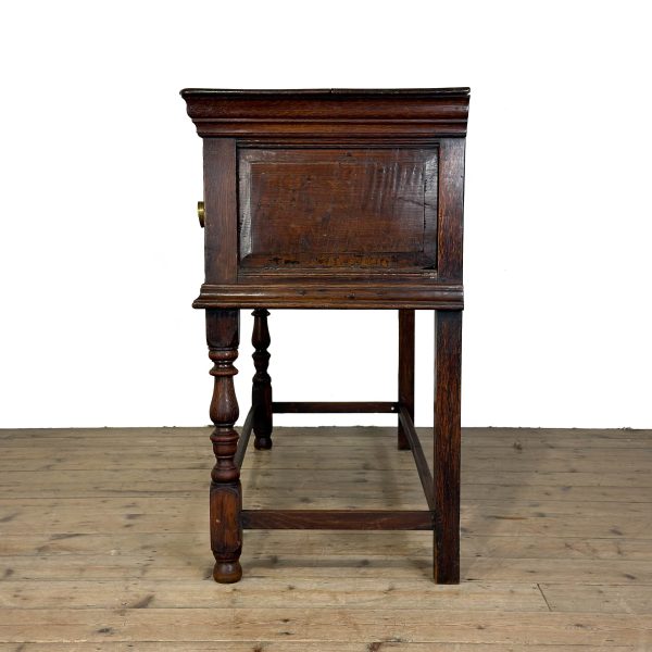 M-7004 Antique Jacobean Style Oak Dresser Base (9)